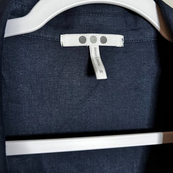 Three Dots Women's Linen Button Down Short Sleeve Maxi Shirt Dress in M - Picture 4 of 8